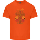 Faith Demonic Skulls Gothic Heavy Metal Kids T-Shirt Childrens Orange