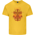Faith Demonic Skulls Gothic Heavy Metal Kids T-Shirt Childrens Yellow