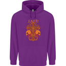 Faith Demonic Skulls Gothic Heavy Metal Mens 80% Cotton Hoodie Purple