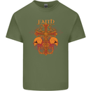 Faith Demonic Skulls Gothic Heavy Metal Mens Cotton T-Shirt Tee Top Military Green
