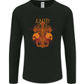 Faith Demonic Skulls Gothic Heavy Metal Mens Long Sleeve T-Shirt Black