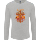 Faith Demonic Skulls Gothic Heavy Metal Mens Long Sleeve T-Shirt Sports Grey