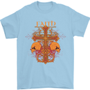 Faith Demonic Skulls Gothic Heavy Metal Mens T-Shirt Cotton Gildan Light Blue