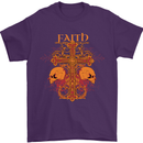 Faith Demonic Skulls Gothic Heavy Metal Mens T-Shirt Cotton Gildan Purple