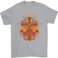Faith Demonic Skulls Gothic Heavy Metal Mens T-Shirt Cotton Gildan Sports Grey
