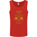 Faith Demonic Skulls Gothic Heavy Metal Mens Vest Tank Top Red