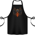 Fallen Angel Skull Demon Wing Flames Cotton Apron 100% Organic Black