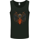 Fallen Angel Skull Demon Wing Flames Mens Vest Tank Top Black