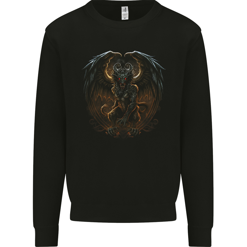 Fantasy Chimera Greek Mythology Gothic Kids Sweatshirt Jumper Black