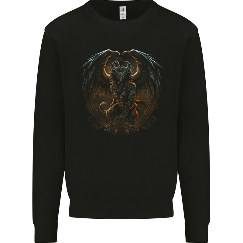 Fantasy Chimera Greek Mythology Gothic Mens Sweatshirt Jumper Black