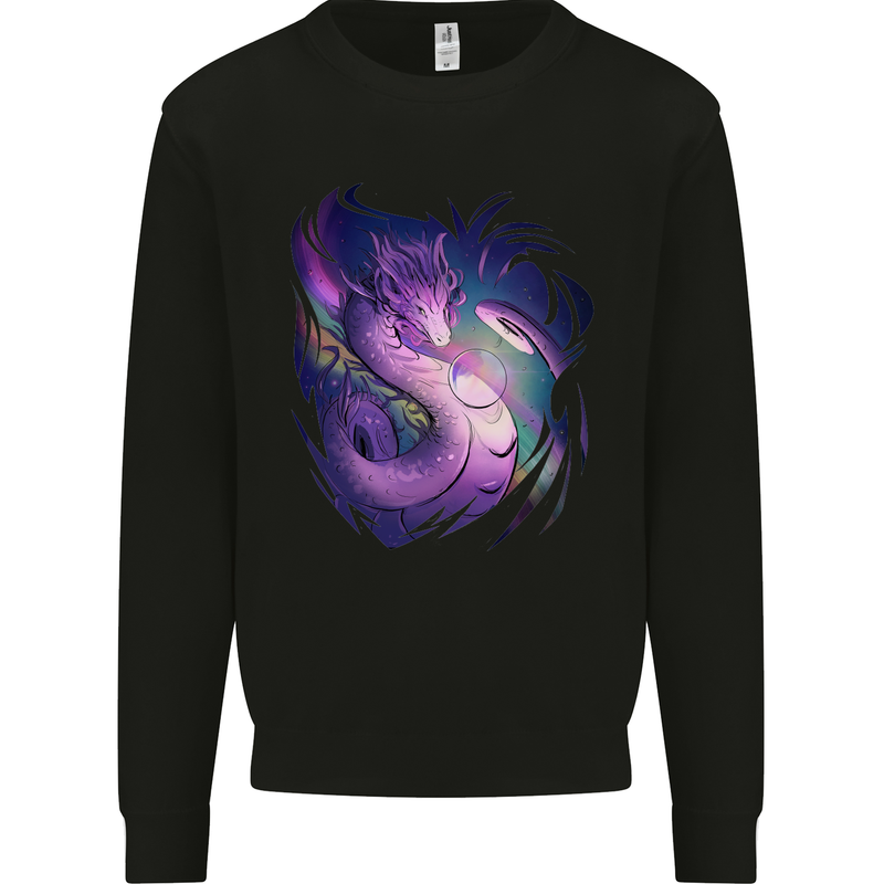 Fantasy Dragon Kids Sweatshirt Jumper Black