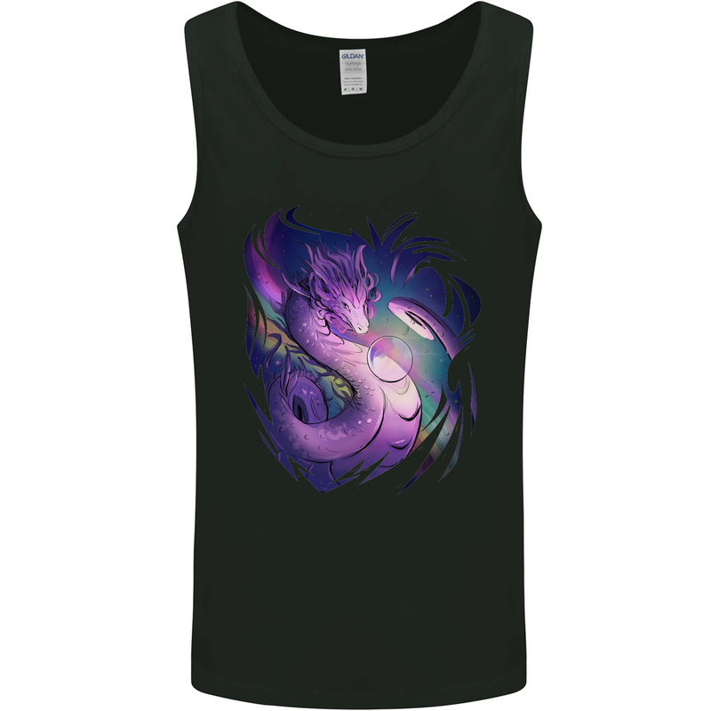 Fantasy Dragon Mens Vest Tank Top Black