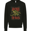 Fantasy Dragons Reign the Skies Kids Sweatshirt Jumper Black
