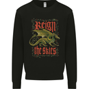 Fantasy Dragons Reign the Skies Mens Sweatshirt Jumper Black