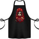Fantasy Matryoshka Doll Russian Girl Cotton Apron 100% Organic Black