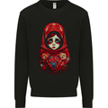Fantasy Matryoshka Doll Russian Girl Kids Sweatshirt Jumper Black