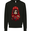 Fantasy Matryoshka Doll Russian Girl Kids Sweatshirt Jumper Black