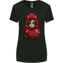 Fantasy Matryoshka Doll Russian Girl Womens Wider Cut T-Shirt Black