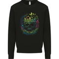 Fantasy Skull King in a Reath Kids Sweatshirt Jumper Black