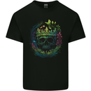 Fantasy Skull King in a Reath Kids T-Shirt Childrens Black