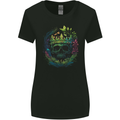 Fantasy Skull King in a Reath Womens Wider Cut T-Shirt Black