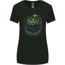 Fantasy Skull King in a Reath Womens Wider Cut T-Shirt Black
