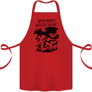 Fantasy Writer Author Novelist Dragons Cotton Apron 100% Organic Red