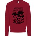 Fantasy Writer Author Novelist Dragons Kids Sweatshirt Jumper Red