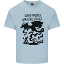 Fantasy Writer Author Novelist Dragons Mens Cotton T-Shirt Tee Top Light Blue