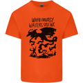 Fantasy Writer Author Novelist Dragons Mens Cotton T-Shirt Tee Top Orange