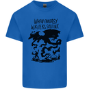 Fantasy Writer Author Novelist Dragons Mens Cotton T-Shirt Tee Top Royal Blue