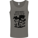 Fantasy Writer Author Novelist Dragons Mens Vest Tank Top Charcoal