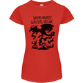 Fantasy Writer Author Novelist Dragons Womens Petite Cut T-Shirt Red
