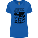 Fantasy Writer Author Novelist Dragons Womens Wider Cut T-Shirt Royal Blue