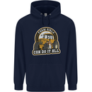 Farm Girls Can Do It All Funny Farmer Mens 80% Cotton Hoodie Navy Blue