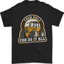 Farm Girls Can Do It All Funny Farmer Mens T-Shirt 100% Cotton Black