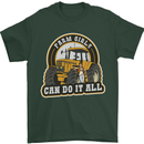 Farm Girls Can Do It All Funny Farmer Mens T-Shirt 100% Cotton Forest Green