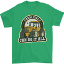 Farm Girls Can Do It All Funny Farmer Mens T-Shirt 100% Cotton Irish Green