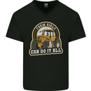 Farm Girls Can Do It All Funny Farmer Mens V-Neck Cotton T-Shirt Black