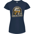 Farm Girls Can Do It All Funny Farmer Womens Petite Cut T-Shirt Navy Blue