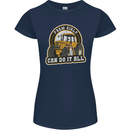 Farm Girls Can Do It All Funny Farmer Womens Petite Cut T-Shirt Navy Blue