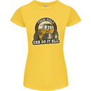 Farm Girls Can Do It All Funny Farmer Womens Petite Cut T-Shirt Yellow