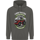 Farm Tractor Farming Farmer Childrens Kids Hoodie Storm Grey