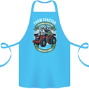 Farm Tractor Farming Farmer Cotton Apron 100% Organic Turquoise