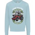 Farm Tractor Farming Farmer Kids Sweatshirt Jumper Light Blue