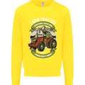 Farm Tractor Farming Farmer Kids Sweatshirt Jumper Yellow