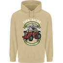 Farm Tractor Farming Farmer Mens 80% Cotton Hoodie Sand