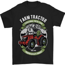 Farm Tractor Farming Farmer Mens T-Shirt Cotton Gildan Black