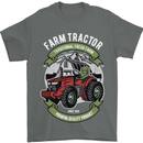 Farm Tractor Farming Farmer Mens T-Shirt Cotton Gildan Charcoal