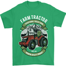 Farm Tractor Farming Farmer Mens T-Shirt Cotton Gildan Irish Green